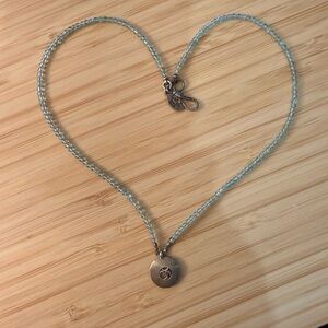 Sundance Catalog Sterling Silver Om Pendant Necklace 16"